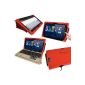 igadgitz Premium Red Folio PU Leather Case Cover For Asus Vivo Tab Cover TF810 11.6 