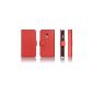 AVANTO Wallet Case for Samsung Galaxy S3 Structure mini I8190 Red (Electronics)