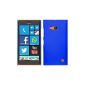 kwmobile® Easy to hold and sturdy rubberized Hard Case for the Nokia Lumia 730/735 in Blue (Wireless Phone Accessory)