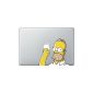 Macbook 13 inch decal sticker Homer eating The Simpsons art for Apple Laptop