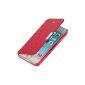 kwmobile® Flip Case Cover for Apple iPhone 5 Slim / 5S Case Flip Cover Style - scratch-proof hinged Smartphone Mobile Phone Case in Red Silver (Electronics)