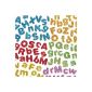 Self-adhesive foam Glitter letter - glittery - for crafting for kids - perfect for lettering and decoration - 850 pieces (Toys)