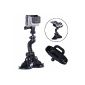 Smatree Double suction cup with the Great suction power + 1/4 inch tripod adapter + Holder Cell Phones;  for GoPro HERO4, HERO3 + HERO3, HERO2 HD Camcorders SJ4000;  and Cameras and Camcorders with 1/4 inch mount;  and for almost all Models- iPhone 4 w / case, iphone 5, iPhone 5s, iPhone 5c, 6 iPhone, Samsung Galaxy S3, S4, S5, HTC, HTC One, Nokia Lumia, Motorola Droid, Xperia, LG, and more again!  (Wireless Phone Accessory)