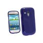 iGadgitz TPU Case Brilliant Blue Case for Samsung Galaxy S3 III Mini I8190 Android Smartphone + Screen Protector (Wireless Phone Accessory)
