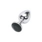 30mm Stainless Steel Butt Plug Butt Plug extra heavy 140g with crystal black (Personal Care)