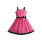 Sunny Girl Fashion Dress Color Pink Heart Print Cotton Dress (Clothing)