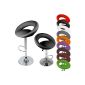 Set of 2 bar stools stool stool adjustable height (large choice of colors)