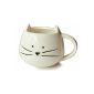 Cute mug beautiful white cat ceramic cup cup of coffee / tea / espresso / milk For best Christmas present gift (Kitchen)