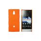 Me Out Kit Snap Case FR Plastic for Sony Xperia P - textured orange soft (Wireless Phone Accessory)