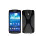 Silicone Case for Samsung Galaxy S4 Active - X-Style black - Cover PhoneNatic ​​Cover + Protector (Electronics)