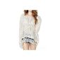 SUNNOW New Fashion Ladies Women Lace Hem loose knit shirt Pullover Sweater Top (Textiles)