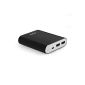 EasyAcc metal 10400mAh External Battery Compact Power Bank Portable Charger for Smartphones - Black (Electronics)