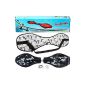 FunTomia® Waveboard with LED wheels and ABEC-11 bearings incl. Bag and CD (There are 12 colors to choose from) (B & W / Patch Design) (Misc.)