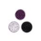 Morella® Ladies Click-Button Set 3 piece snaps Glitter zirconia (jewelry)