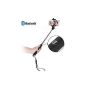 Amir® Expandable Selfie Stick Bluetooth Self Portrait monopod with integrated Bluetooth remote release for smartphone iPhone 6/6 plus / 5s / 5c / 5 / 4S / 4, Samsung Galaxy S6 / 5/4/3, Black (Electronics)