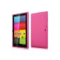 Rixow Tablet Wi-Fi (7 inch) Rixow Tablet PC (A33 Quad Core, 2x camera, 1.3GHz, 512MB RAM, 16GB of internal memory, touch screen 800x600 HD, Google Android 4.4.2, EU Plug) Pink