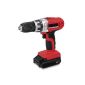Cordless screwdriver with lithium-ion battery 18 Volt, including 2x battery and LED light in red -. STTCD18LI