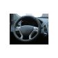 Steering Wheel Cover black leather perforated Universal