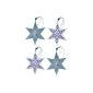 Sigel WA001 Christmas Pendant Stars, 4 pieces, 6 cm, for gifts or for decoration, labeling possible with 3D applications (Office supplies & stationery)