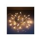 Light garland with 48 LEDs on cable Transparent, with timer and multi-function.  Indoor and outdoor lights of