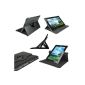 igadgitz rotating black leather case cover 360 for Asus Eee Pad Transformer TF201 Android Prime 10.1 