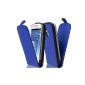 Cadorabo ®!  Samsung Galaxy S3 Mini I8190 Leather Flip Case Cover Blue (Electronics)