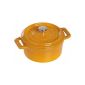 Dust Cocotte / Casserole with lid (20 cm, 2.24 L, suitable for induction, with a matt black enamel inside the pot) mustard (housewares)