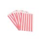100 x Candy Striped Paper Bags (5 