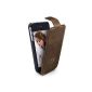 Bouletta FlipCase ANTIC Camel iPhone 4S 4 Case Genuine Leather Case Cover Flip Case Handytasche Cover - Premium leather 100% accurately fitting (Wireless Phone Accessory)