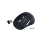Daffodil WMS320B - Wireless Optical Mouse - 5 button wireless mouse with scroll wheel - adjustable sampling rate (up to 1600 dpi) - thumb buttons move back and forth to websites - Black - Compatible with Microsoft Windows (8/7 / XP / Vista) and Apple MAC (OS X +) - wireless - no drivers needed (Electronics)