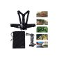 XCSOURCE® Camera elastic strap fastening belt chest harness for GoPro HD Hero 1 2 3 4 3+ with basic adjustement OS013 (Electronics)