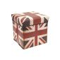 Pouf Folding Stool - Storage Box - English Flag