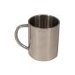 Stainless steel cup.