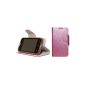 Flip Case Pink for Mobistel Cynus E1 with magnetic closure shell Cover Case (Electronics)