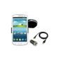 Samsung Galaxy S3 Mini i8190 car phone holder incl. Car Charger Micro USB charging cable Car adapter with charging function + Charging Cable (Electronics)