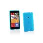 Me Out Kit FR TPU Gel Case for Nokia Lumia 625 - Light Blue frost printing (Electronics)