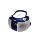 Blaupunkt CD Boombox B9e BL with clock radio (SD card slot, MP3, PLL Tuner, USB) Blue (Electronics)