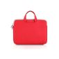 Plemo Nylon Lycra fabric Case Cover Sleeve for 38.1 to 39.6 cm Briefcase (15 to 15.6 inches) laptop / notebook computer / MacBook / MacBook Pro, Red (Personal Computers)