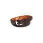 Ossi 30mm wide Patterned leather lined Men's Belt 81cm - 152cm waist black and brown (Textiles)