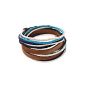 Distressed Surfer leather bracelet leather bracelet wrap bracelet (Textiles)