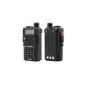 Baofeng UV-5R Radio Portable 136-174 / 400-480 Walkie Talkie UHF / VHF, 4W 128hp WITH US Adapter (Electronics)