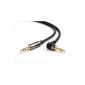 Male stereo audio cable right angle / flat BlueRigger male 3.5mm - Compatible with iPhone, iPod, iPad, Kindle Fire, Android and other smartphones (1.8 Meters Black) (Electronics)