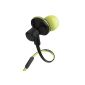 GOgroove AudiOHM IDX Earphones Micro Hand-Free Tablet Samsung Galaxy Tab 3 Lite / LG V500 Gpad / Acer Iconia A3-A20 / Asus MeMo Pad / Archos 101 G9 / MP3 and other devices with a headphone socket 3 5 mm - 3 sizes of ear buds for optimal customization - Black and Yellow (Wireless Phone Accessory)