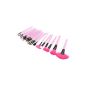 dodocool 24pcs Professional Makeup Brush Set Makeup Brush Kit Makeup Tool with pink roll up the leather bag (Others)