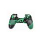 Camouflage Series Silicone Protective GamePad Controller Joypad bag shell skin for Sony PS4 Green + Black (Electronics)