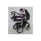 3 in 1 pushchair Complete CORAL - including stroller, carrycot and pushchair seat -. 16 selectable colors (baby products)