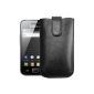 mumbi Genuine Leather Case Samsung Galaxy Ace S5830 S5830i bag (flap with retreat function) black (accessories)