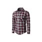 Men's plaid shirt cotton shirt red (C3K (Textiles)