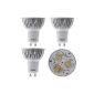 IDACA 4 x GU10 3W LED Lamp LED Bulb Warm White / Warm White