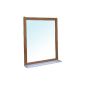 Nordic bathroom mirror 60x70cm bamboo and white lacquered wood 12308 (household goods)